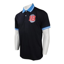 P875 來樣訂做男裝短袖Polo恤 訂製撞色領口Polo恤 自製Polo恤  彎位撞色 電訊 通訊 空中服務 Polo恤供應商    黑色 P875 來樣訂做男裝短袖Polo恤 訂製撞色領口Polo恤 自製Polo恤  彎位撞色 電訊 通訊 空中服務 Polo恤供應商    黑色